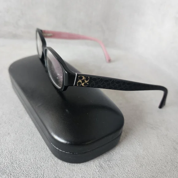 Coach eyeglasses frame women's black Emily slim rectangle optical HC 6001 logo